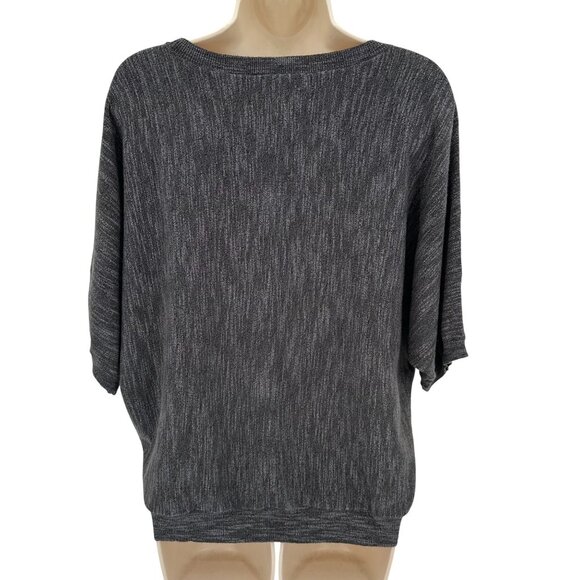 DKNY Jeans Womens Charcoal Knit Dolman Sleeve Sweater M Viscose Blend - Picture 3 of 10
